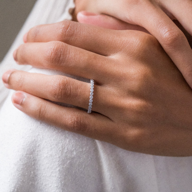 The Bezel Diamond Eternity Band by Noemie